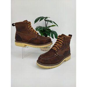 Iron Age Solidifier Men's Waterproof Brown Leather Boots Size 9.5W US